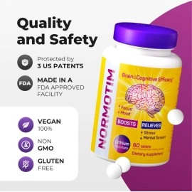 Brain Supplements for Memory and Focus - Powerful Memory Vitamins for Women & Men - Memory Pills with Lithium Supplements, Ascorbate, B1, B6 - Mood & Clarity Booster - 60 Tablets