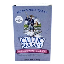 Celtic Sea Salt Pink Potassium Cave Salt 10.6 Oz (300 G) - Extra Fine Grain, Natural, Light In Sodium - For Shaker Jar, Salty, 10.6 Oz (Pack of 1)