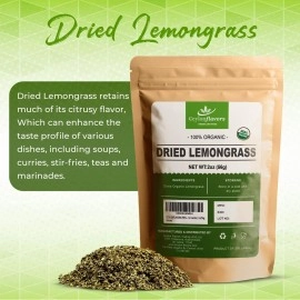 Organic premium grade dried lemon grass cut, harvested from a organic farm in Sri Lanka 2 oz/56g