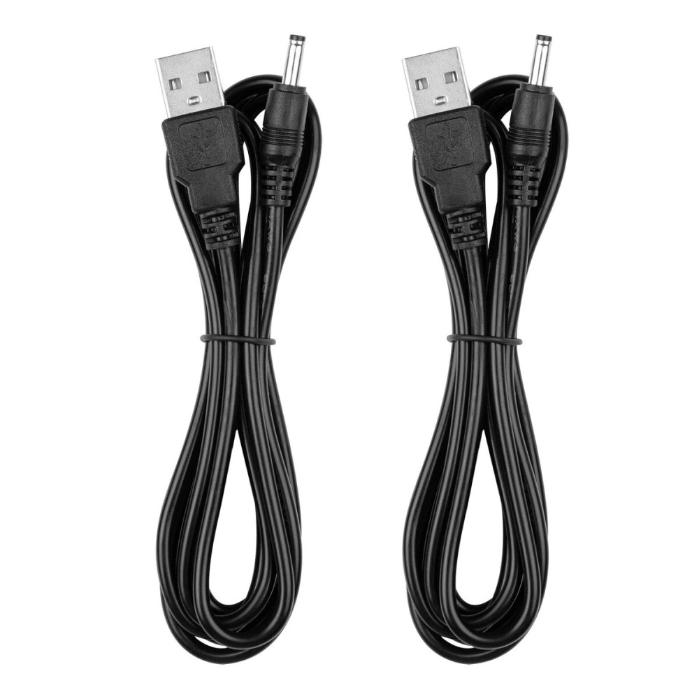 SMAYS Charger Cable Replacement for Fairywill, Dnsly, Vekkia, Gloridea Electric Toothbrush, USB DC Charging Cord 5ft Black (2-Pack)