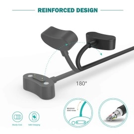 TUSITA [2-PACK] Charger Compatible with Ticwatch E3, Pro X, Pro 3, Pro 3 LTE - Magnetic USB Charging Cable 3.3ft 100cm - Smartwatch Accessories