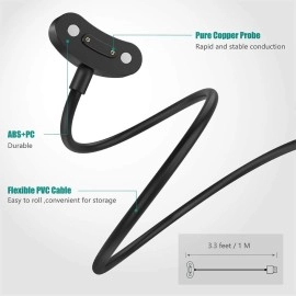 TUSITA [2-PACK] Charger Compatible with Ticwatch E3, Pro X, Pro 3, Pro 3 LTE - Magnetic USB Charging Cable 3.3ft 100cm - Smartwatch Accessories