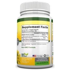 NutriONN Rhodiola Rosea - 500mg - 180 Vegan Capsules - 3% Rosavin 1% Salidroside Extract - Non-GMO - with Black Pepper for Enhanced Absorption - 6 Month Supply - Supplement for Energy & Stamina