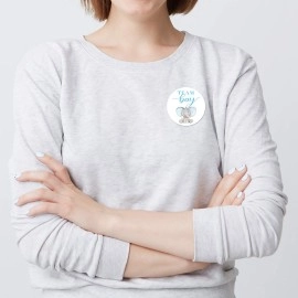 MAGJUCHE Elephant Gender Reveal Stickers, 40 2 Inch Team Girl Team Boy Baby Shower Party Sticker Labels