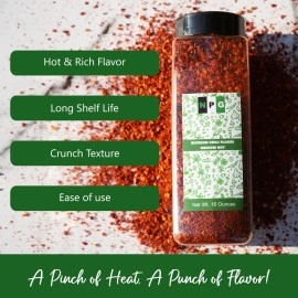 NPG Authentic Sichuan Chili Flakes 1LB 16 Ounces, Medium Hot, Szechuan Crushed Red Pepper Flakes Powder Bulk, Spice Seasoning for Making Kimchi, Chili Oil, Stir-fry, Pizza, Salads, BBQ, and Tacos