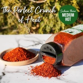 NPG Authentic Sichuan Chili Flakes 1LB 16 Ounces, Medium Hot, Szechuan Crushed Red Pepper Flakes Powder Bulk, Spice Seasoning for Making Kimchi, Chili Oil, Stir-fry, Pizza, Salads, BBQ, and Tacos