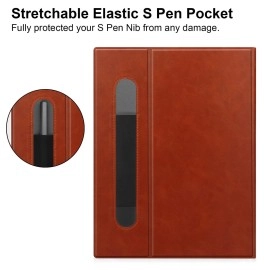 KuRoKo Slim Lightweight Book Folios Leather Case Cover for Remarkable 2 (Brown)