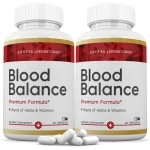 Justified Laboratories (2 Pack) Blood Balance Advanced Formula 620MG Formula All Natural Cardiovascular Support Supplement Pills 120 Capsules
