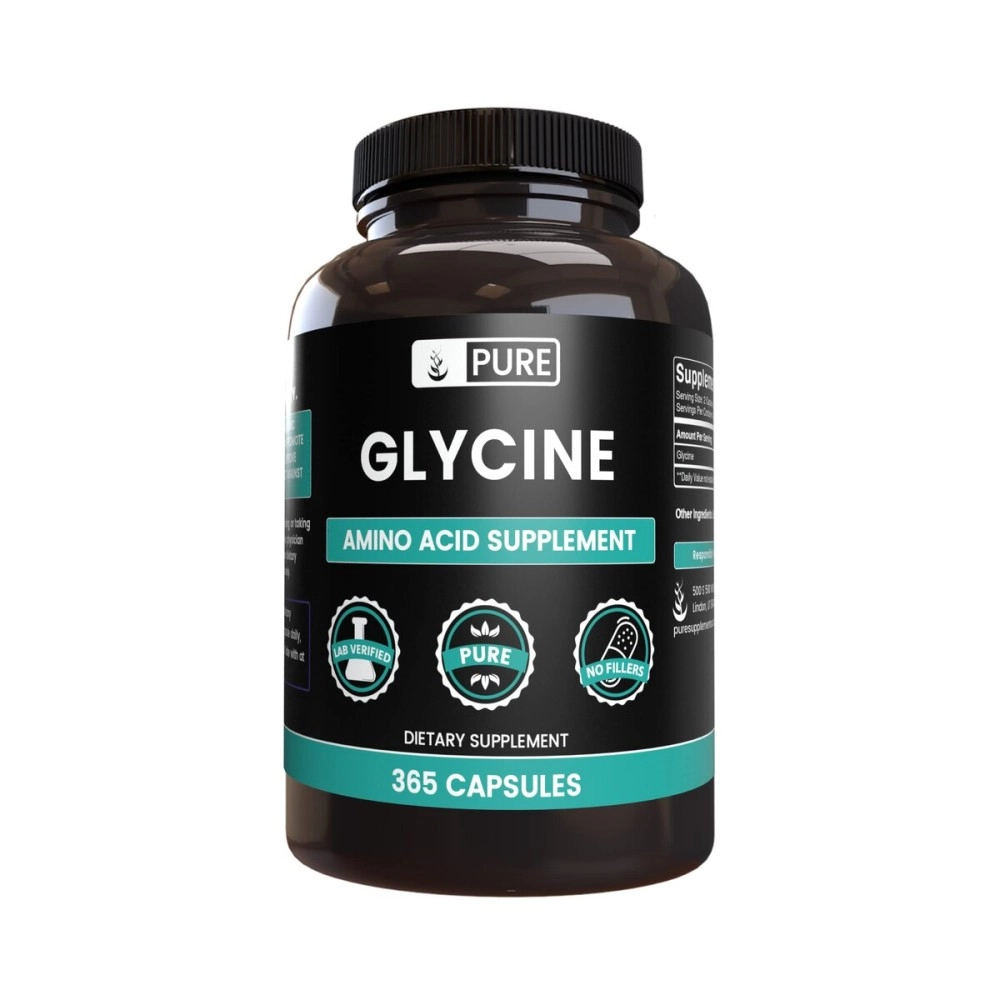 PURE ORIGINAL INGREDIENTS Glycine Amino Acid (365 Capsules) Neurotransmitter Support,* Lab-d Purity, May Support Nervous System*
