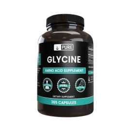 PURE ORIGINAL INGREDIENTS Glycine Amino Acid (365 Capsules) Neurotransmitter Support,* Lab-d Purity, May Support Nervous System*