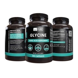 PURE ORIGINAL INGREDIENTS Glycine Amino Acid (365 Capsules) Neurotransmitter Support,* Lab-d Purity, May Support Nervous System*