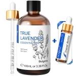 HIQILI Pure Undiluted Premium Therapeutic Grade Lavender Essential Oil for Diffuser, Skin Care, Massage, Hair Growth, Body - 3.38fl. oz