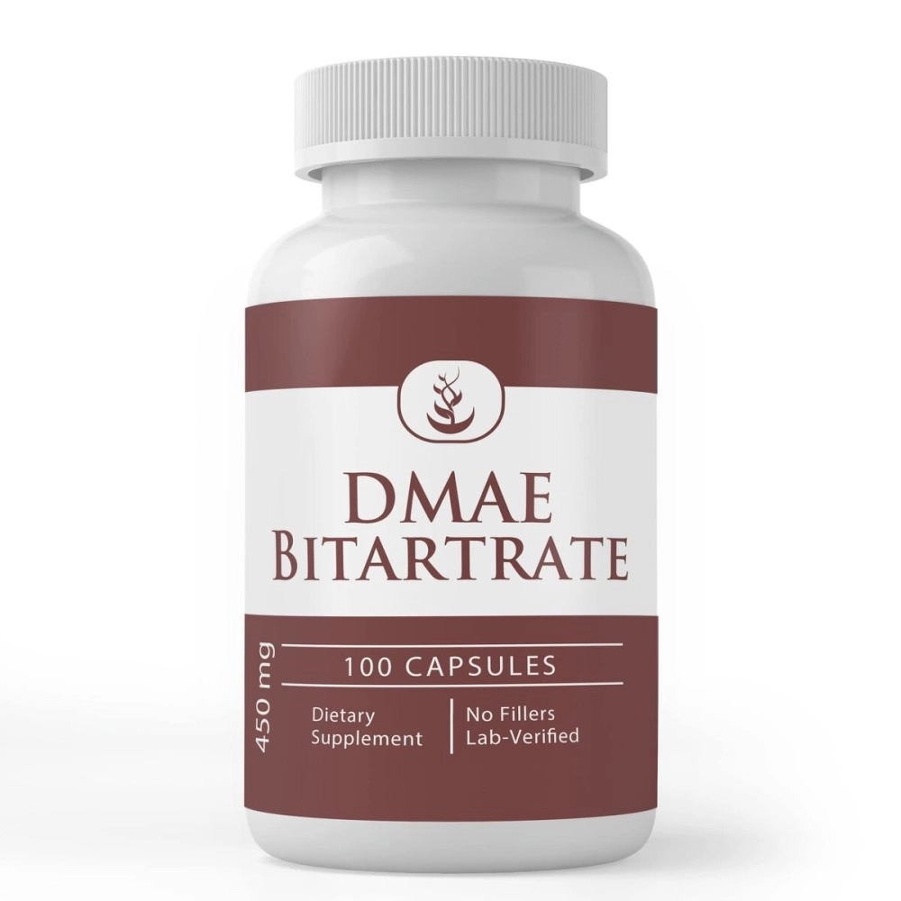PURE ORIGINAL INGREDIENTS DMAE Bitartrate Capsules (100 Capsules), Increases Acetylcholine, Regulates Brain Function, Lab d