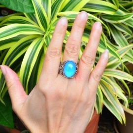 FUN JEWELS Classic Multi Color Change Oval Crystal Stone Emotion Feeling Statement Mood Ring Unisex Size 6-10, Zinc Alloy, mood stone