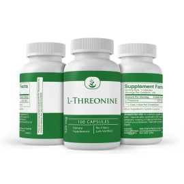PURE ORIGINAL INGREDIENTS L-Threonine Capsules, (100 Capsules) Always Pure, No Additives Or Fillers, Lab Verified