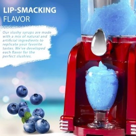 Arctic Slushy Frozen Slushie Syrup Mix - New York Flavored Syrups for Ice Drink Machines, Blenders - DIY, Commercial Blended & Icy Beverage Flavoring - Half-Gallon, Makes 40 Cups (Blue Raspberry)