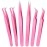 High Precision Lash Tweezers Set 6 Pack Stainless Steel Eyelash Extension Tweezers for Classic, Volume, Mega Volume Lashes, Facial Hair, Eyebrow, Hair Removal, Crafting Making(Pink)
