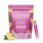 Ultima Replenisher Daily Electrolyte Powder Drink Mix - Pink Lemonade, 20 Stickpacks - Hydration Packets with 6 Electrolytes and Trace Minerals - Keto Friendly, Vegan, Non-GMO and Sugar-Free