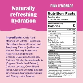 Ultima Replenisher Daily Electrolyte Powder Drink Mix - Pink Lemonade, 20 Stickpacks - Hydration Packets with 6 Electrolytes and Trace Minerals - Keto Friendly, Vegan, Non-GMO and Sugar-Free