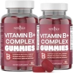 NEW AGE Vitamin B Complex Gummies with Vitamin B3, B6, & B12 - with Biotin, Folic Acid & Vitamin C - Gluten-Free, Vegan, Made in The USA! (120 Count (Pack of 2))