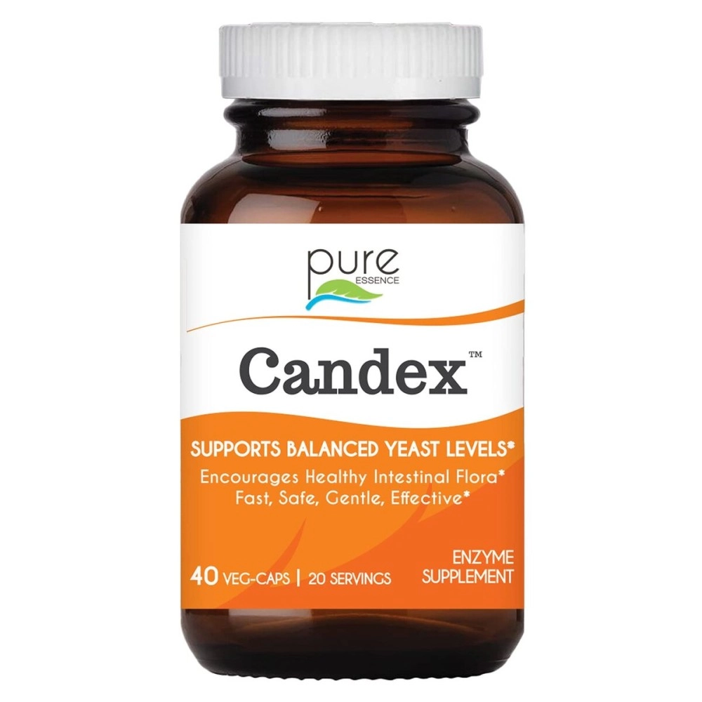 PURE ESSENCE LABS Candex Supplement - Yeast Overgrowth Supplement with Digestive Enzymes, Yeast Infection Probiotic Aid for Men and Women - 40 Capsules