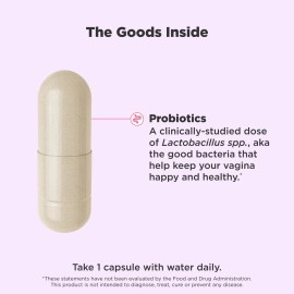 OLLY Happy Hoo-Ha Capsules, Probiotic for Women, l Health and pH Balance, 10 Billion CFU, Gluten Free - 25 Count (Packaging May Vary)