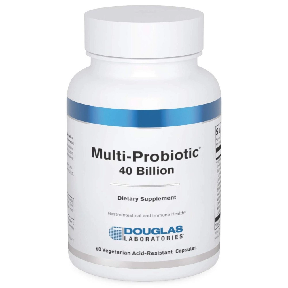 Douglas Laboratories Multi-Probiotic 40 Billion | Provides Probiotics and Prebiotics to Support Gut Microflora and Immunity* | 60 Vegetarian Acid-Resistant Capsules
