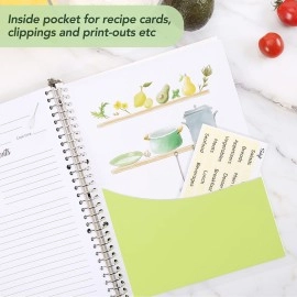 SOLIGT Recipe Book to Write in Your Own Recipes, 8.5 x 11 Personal Blank Recipe Notebook, Removable Hardcover Recipe Journal Book Binder with 8 Dividers and 24 Tabs, Hold up to 240 Recipes