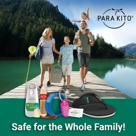 PARAKITO Mosquito, Ticks & Insect Spray- DEET Free, Citronella Essential Oil, Water & Sweat Resistant, Mosquito Bite Protection in Camping, Hiking, Travel Outdoor Activities (2.2oz)