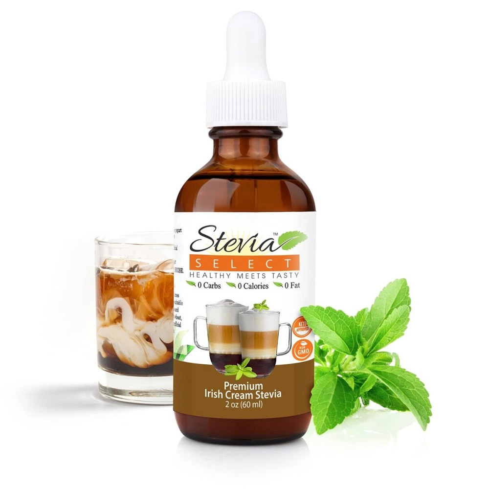 Stevia Select Irish Cream Flavored Liquid Stevia - Zero Calorie Coffee, Tea, Drink & Baking Sweetener, All-Natural, No Erythritol, Keto-Friendly Sugar Alternative, 300 Servings - 2 Oz (1 Pack)