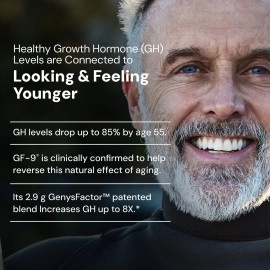 Novex Biotech GF-9 - HGH Boosting Supplement for Men - Workout Supplement for Men - Boost Growth Hormone Naturally, 120 Capsules (30-Day Supply)