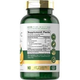 Carlyle Vitamin C Chewables | 1000mg | 180 Chewable Tablets | Vegetarian | Non-GMO, Gluten Free
