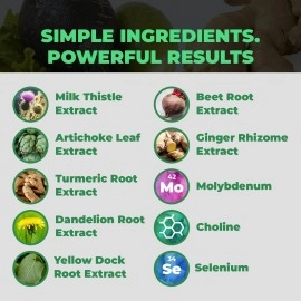 Liver One by Balance One Supplements - 10 Antioxidant Ingredients for Natural Liver Support - Milk Thistle, Molybdenum, Dandelion, Artichoke - Vegan, Non-GMO - 30 Day Supply