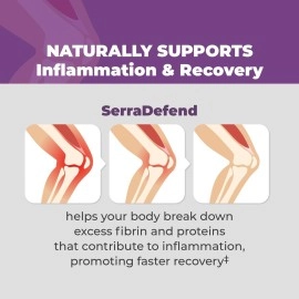 Balance ONE SerraDefend Biofilm Defense, Digestion - Systemic and Digestive Enzymes - Serrapeptase, Nattokinase, Protease, Cellulase - 60 Capsules, 2 Month Supply