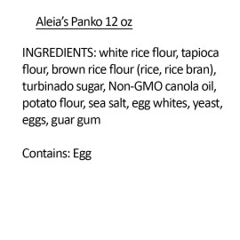 ALEIAS BEST. TASTE. EVER. Panko Original - 12 oz / 2 Pack - Authentic Crunchy Breading for Gluten Free Recipes, Certified Gluten Free, Non-GMO, Dairy Free, Low Sodium, Kosher