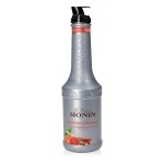 Monin - Strawberry Rhubarb Pure, Tart & Sweet Pure, Made with Real Fruit & Vegetable Juices, Antioxidant-Rich, Fruit Pure for Cocktails, Smoothies, Cooking, Baking, & More, Clean Label (1 Liter)