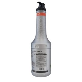 Monin - Strawberry Rhubarb Pure, Tart & Sweet Pure, Made with Real Fruit & Vegetable Juices, Antioxidant-Rich, Fruit Pure for Cocktails, Smoothies, Cooking, Baking, & More, Clean Label (1 Liter)