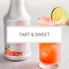Monin - Strawberry Rhubarb Pure, Tart & Sweet Pure, Made with Real Fruit & Vegetable Juices, Antioxidant-Rich, Fruit Pure for Cocktails, Smoothies, Cooking, Baking, & More, Clean Label (1 Liter)