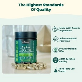 EdenBoost AlphaCleanse | Liver Health and Detox Blend Made with 12 Organic Superfoods. Milk Thistle, Dandelion Root, Burdock Root. Formulated for Detox Support, Liver, Digestive Health. (1 Bottle)