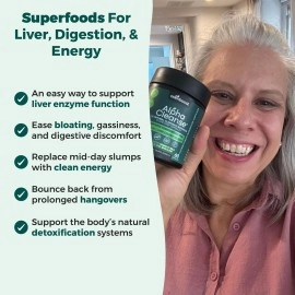 EdenBoost AlphaCleanse | Liver Health and Detox Blend Made with 12 Organic Superfoods. Milk Thistle, Dandelion Root, Burdock Root. Formulated for Detox Support, Liver, Digestive Health. (1 Bottle)