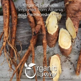 Organic Way Yellow Dock Root Cut & Sifted (Rumex crispus) - European Wild-Harvest | Organic & Kosher Certified | Vegan, Non GMO & Gluten Free | USDA Certified | Origin - Albania (1/4LBS / 4Oz)