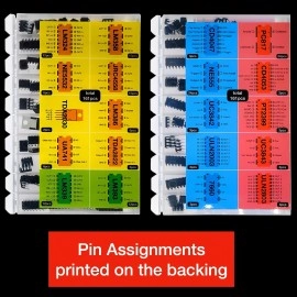 EEEEE IC kit 161 pcs, 20 Models Chip Assortment Set Analog Integrated Circuits Electronics Parts Opamp Pack, 555 Timer Components, Op Amp, Oscillator, Pwm, IC Plier Included UA741 LM358 and More.