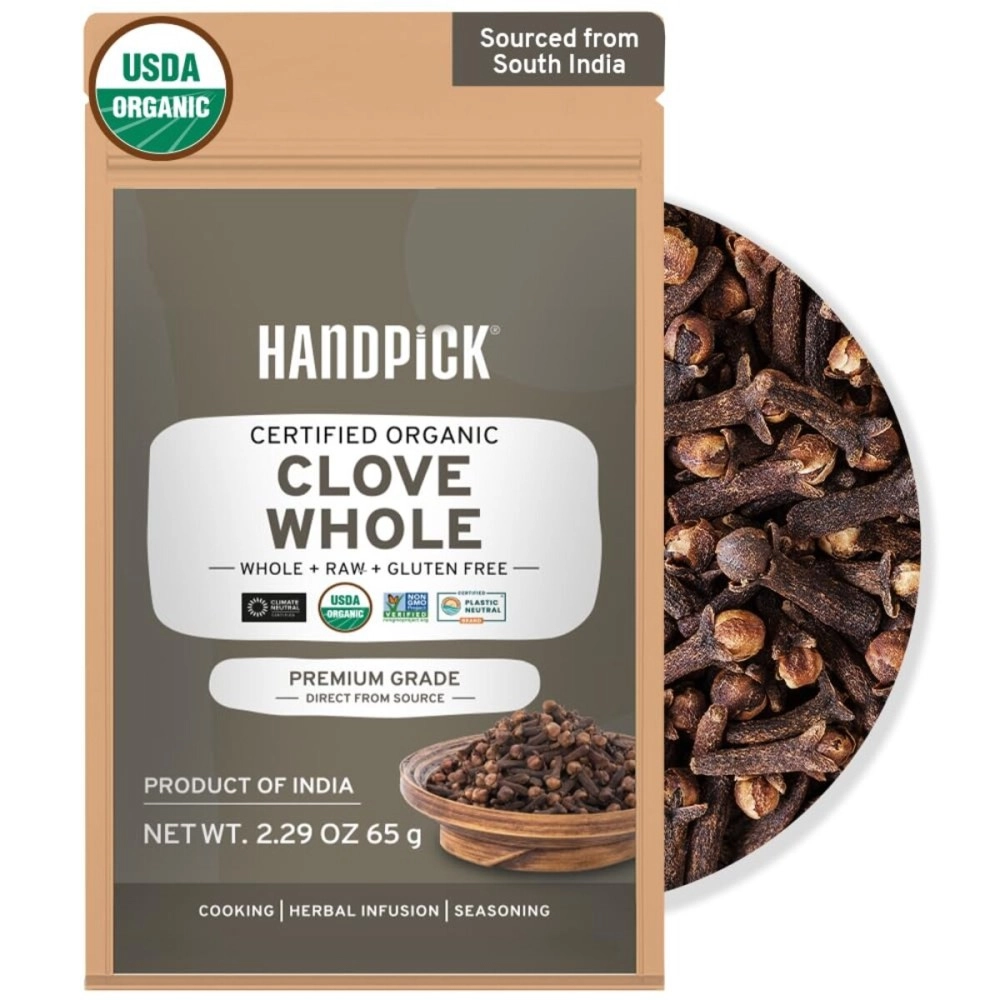 Handpicked Cloves Whole (10oz) Premium Cloves from India in Resealable Zip Lock Pouch | Perfect for Cooking, Smoothies, Pomander Balls & Tea