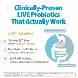 Life-Space Double Strength Broad Spectrum Probiotic, 64 Billion CFU & 15 Diverse Strains, Redouble Formulated for Digestive Health & Immune Health, Probiotics for Women & Men - 30 Veg Capsules