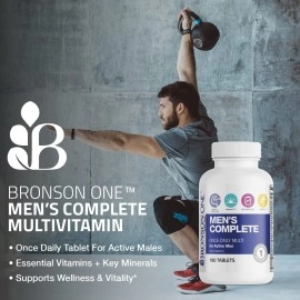 Bronson ONE Daily Mens Complete Multivitamin Multimineral Once-Daily Multi for Active Men, 180 Tablets