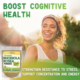 XPRS Nutra Organic Rhodiola Rosea Powder - Premium USDA Organic Rhodiola Powder for Cognition and Relaxation - Vegan Friendly Energy Booster (1 oz)