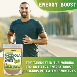 XPRS Nutra Organic Rhodiola Rosea Powder - Premium USDA Organic Rhodiola Powder for Cognition and Relaxation - Vegan Friendly Energy Booster (1 oz)