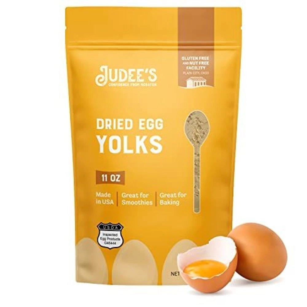 Judee\'s Gluten Free Dried Egg Yolk Powder - 11 oz - Baking Supplies - Delicious and 100% Gluten-Free - Perfect for Homemade Baked Goods, Sauces, Ice Cream Toppings, and More - Great Source of Protein