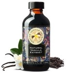 Natural Vanilla Extract For Baking, Sweet Drinks And More, Hand Crafted From Premium Madagascar Bourbon Vanilla Pods, Small Batch, 4 Oz Bottle