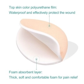 Dimora Heel Foam Dressing, Non-Adhesive Hydrophilic Pads, Highly Absorbent 5.5 x 4 in Pack of 5 Waterproof Dressing for Wound Care